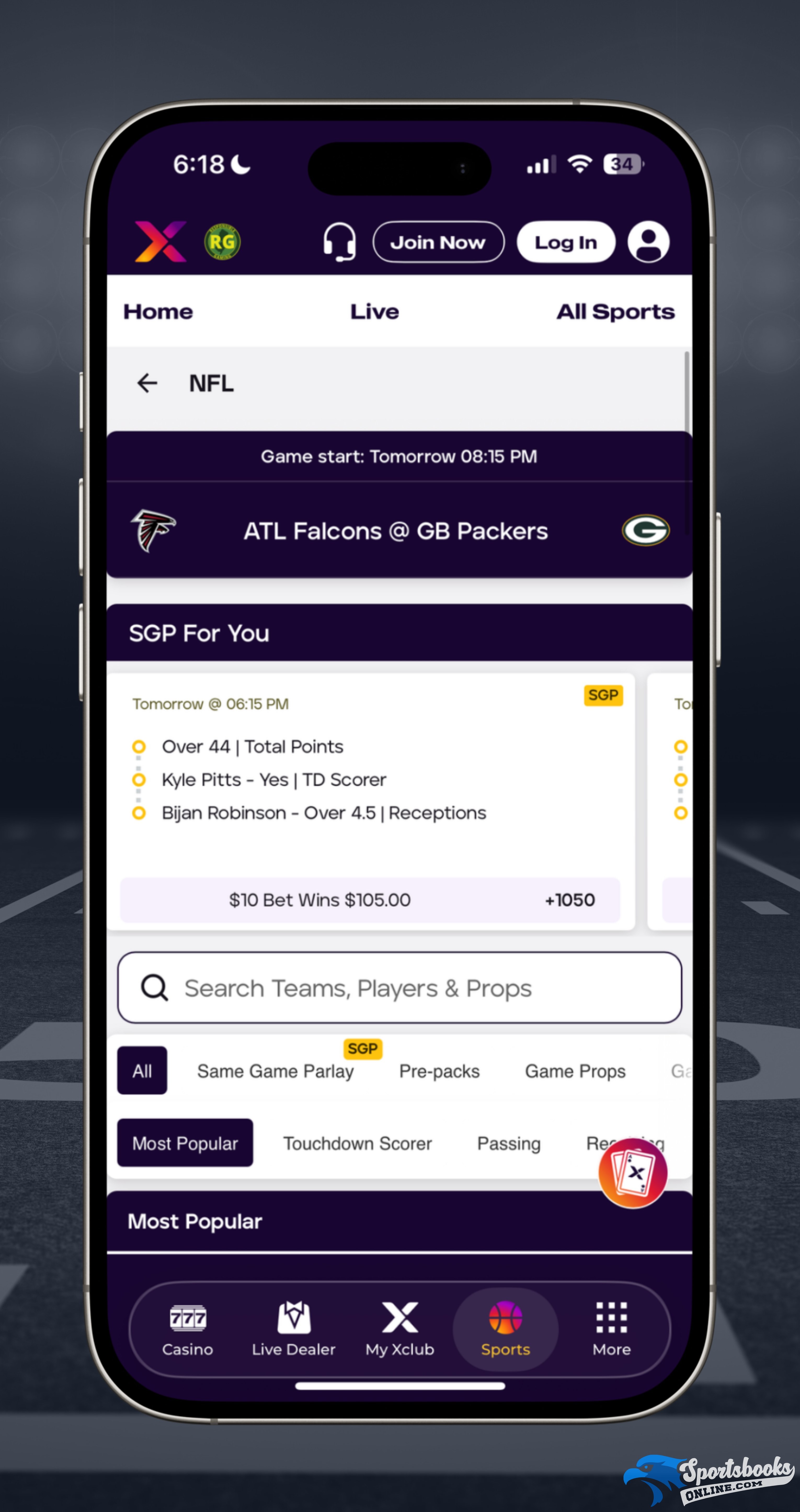 betPARX NFL Betting