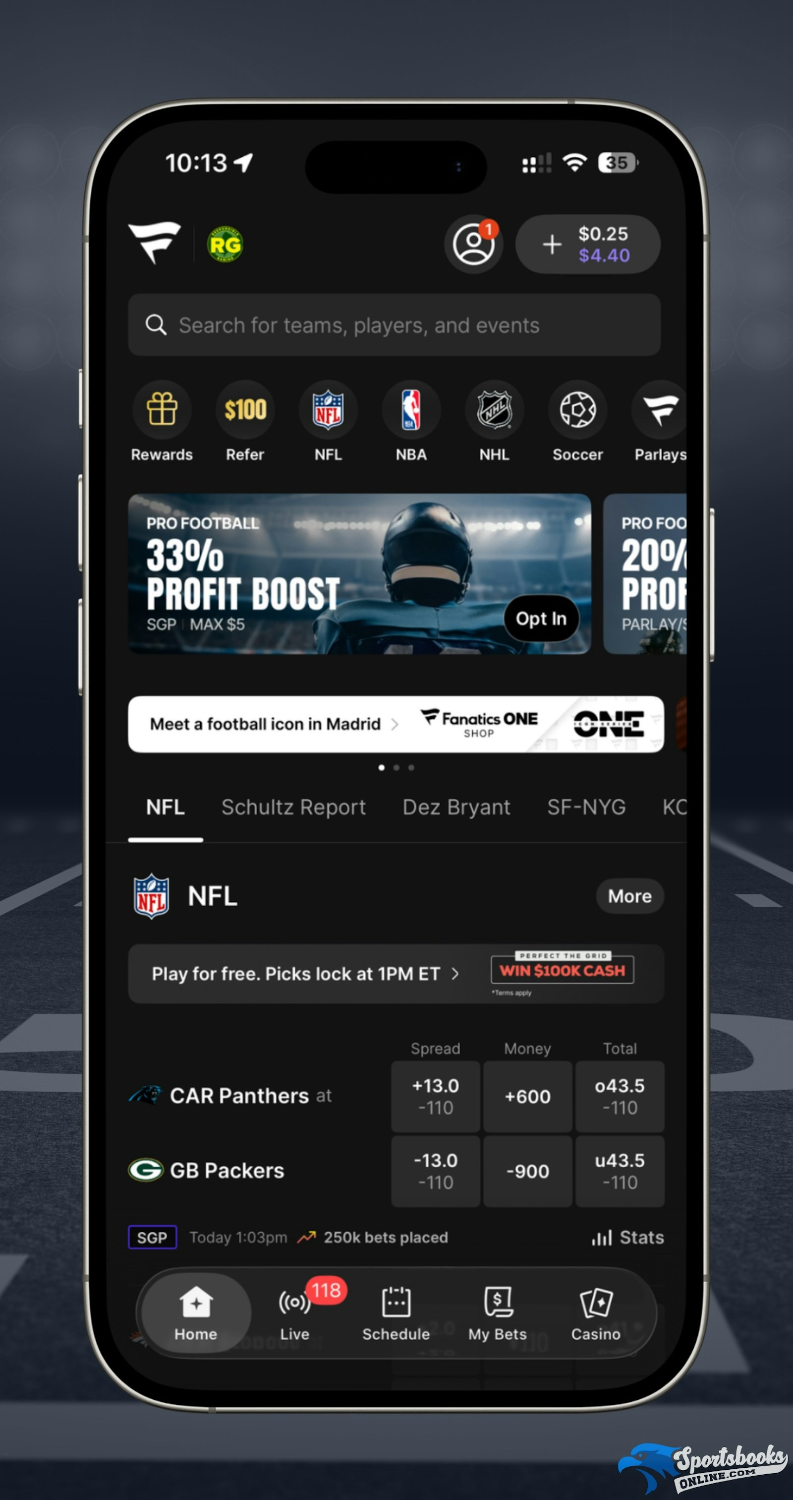 Fanatics Sportsbook App