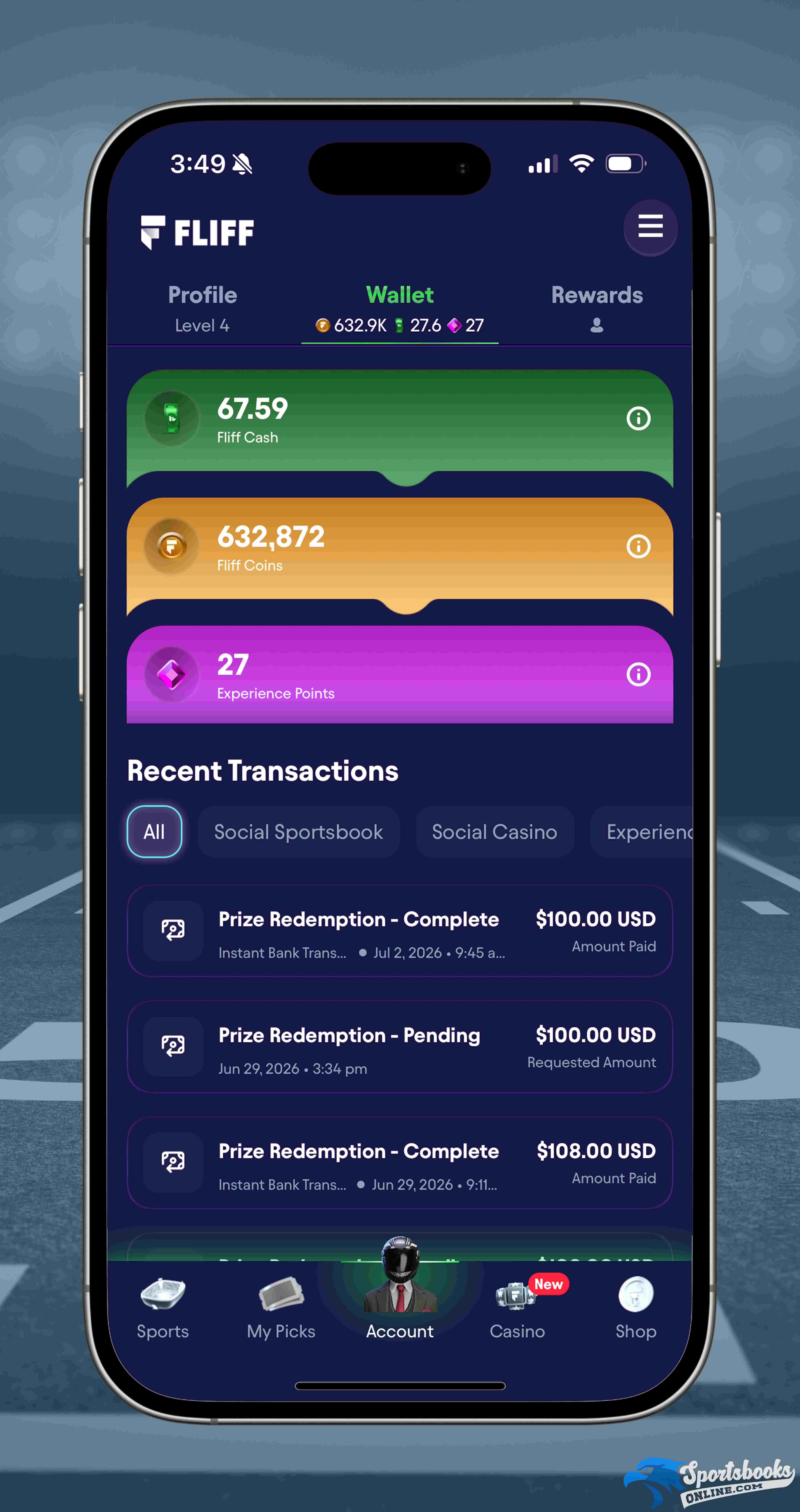 View Your Fliff Wallet