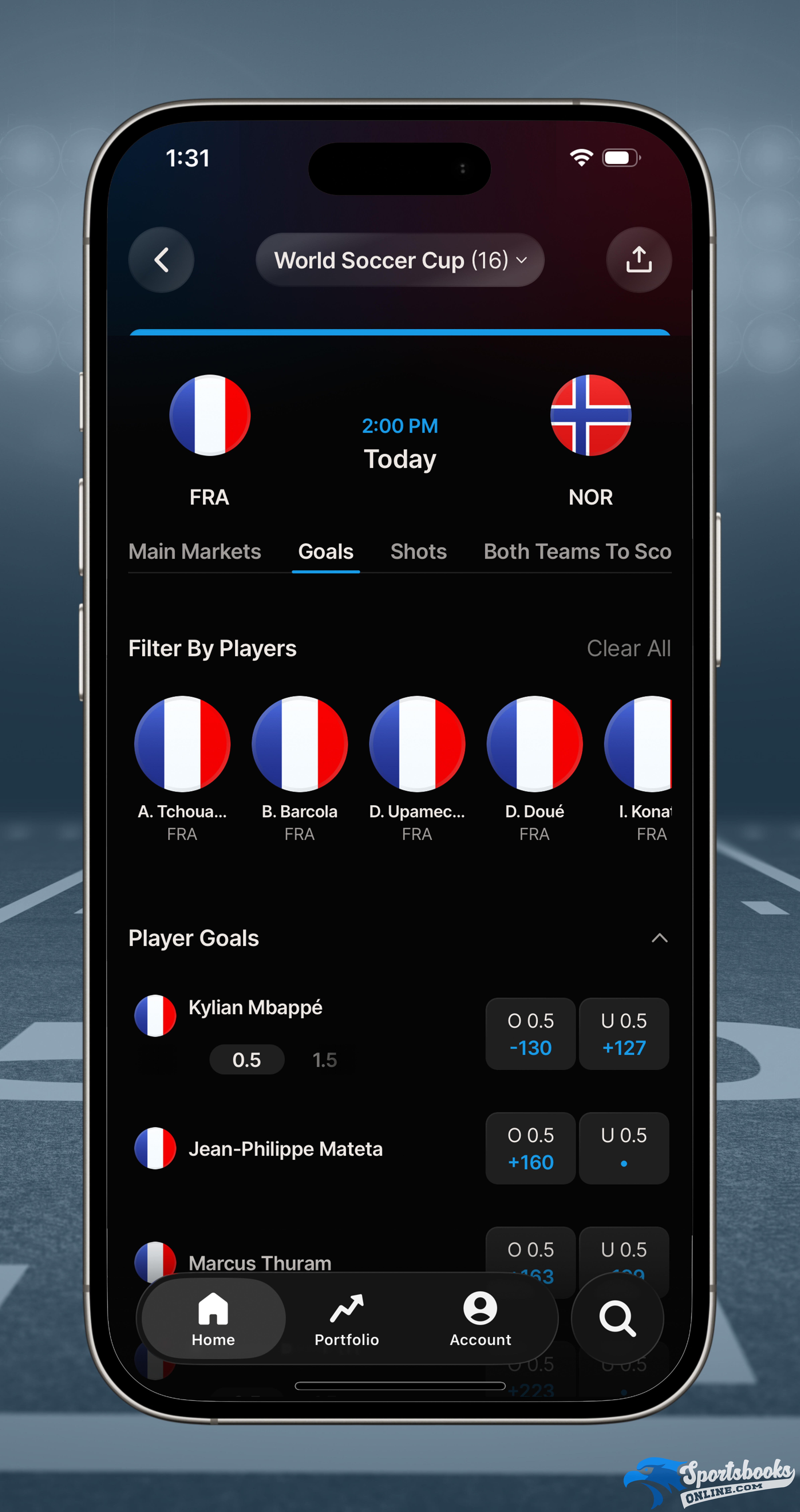 World Cup trades on Novig