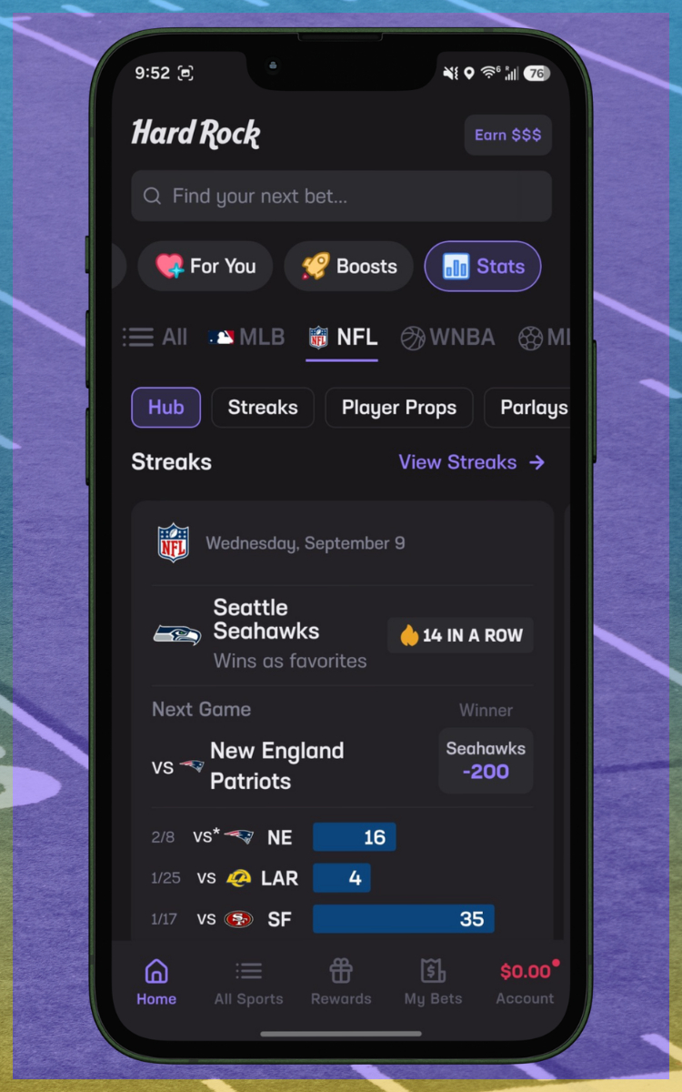Hard Rock Bet NFL Stats Hub