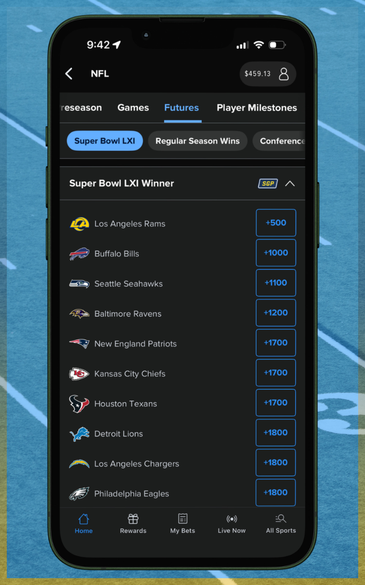 FanDuel Sportsbook Super Bowl Futures