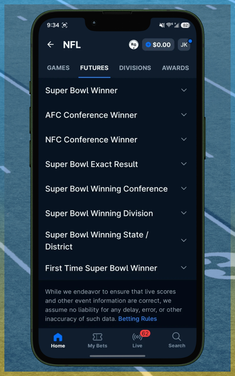 theScore Bet NFL Futures