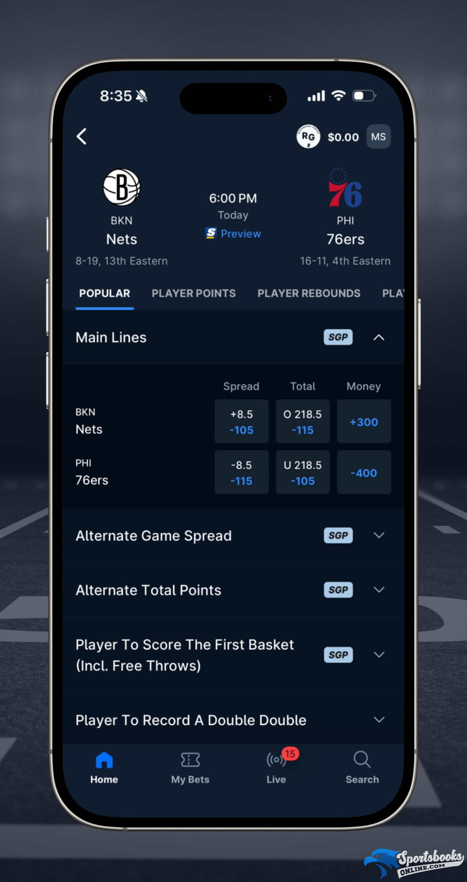 theScore Bet NBA Betting