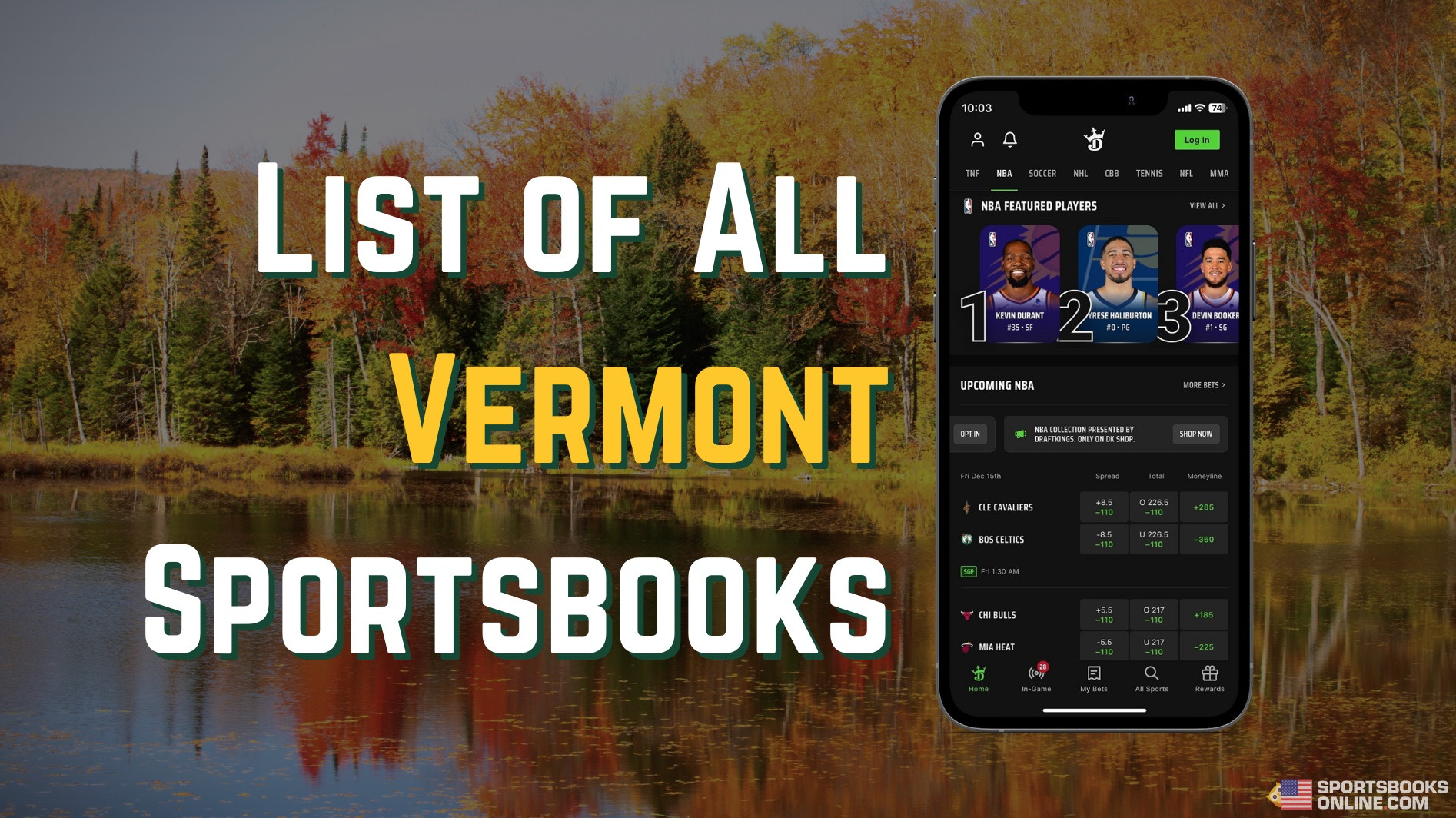 List Of All Vermont Sportsbooks (2024) | Top 3 Ranked