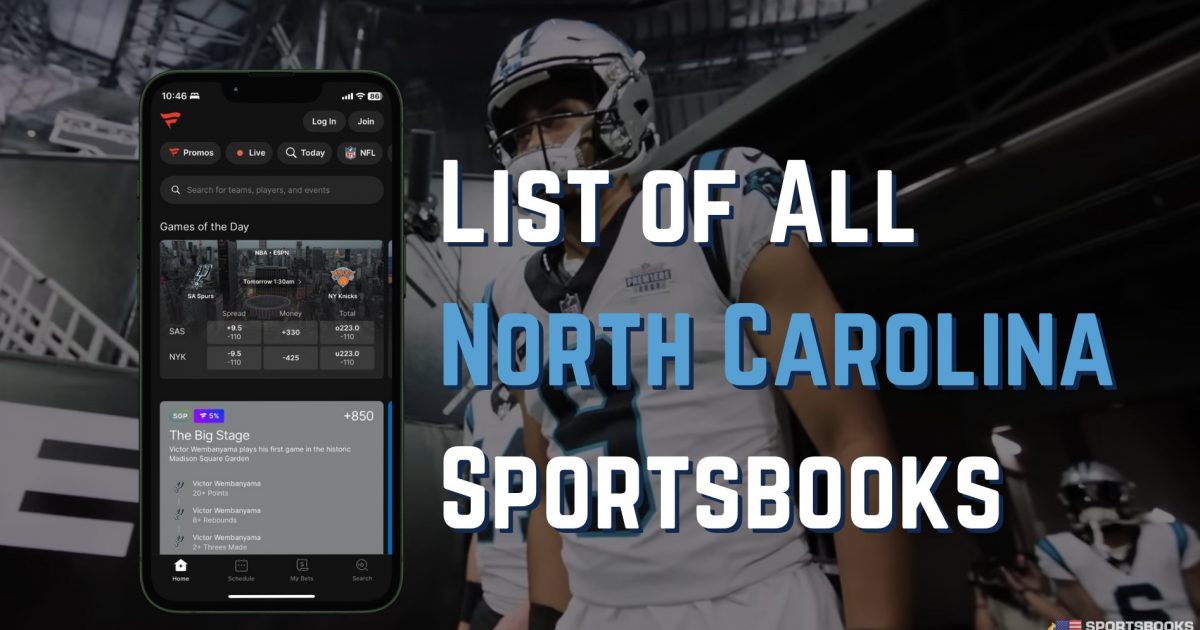 List Of All 8 North Carolina Sportsbooks (2024)