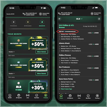 Snapshot of Odds Boosts on the Bet365 app