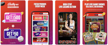 Snapshot of the Bally Bet mobile app