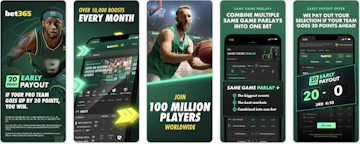 Snapshot of the Bet365 app