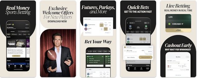 Snapshot of the Bet MGM mobile app