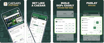 Snapshot of the Caesars Sportsbook mobile app