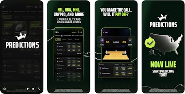 Snapshot of the Draft Kings Predictions App