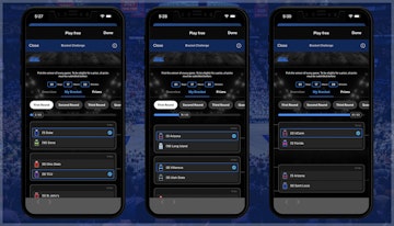 Snapshot of the Fan Duel Bracket Challenge