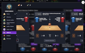 Snapshot of the Legendz March Mayhem Bracket Challenge