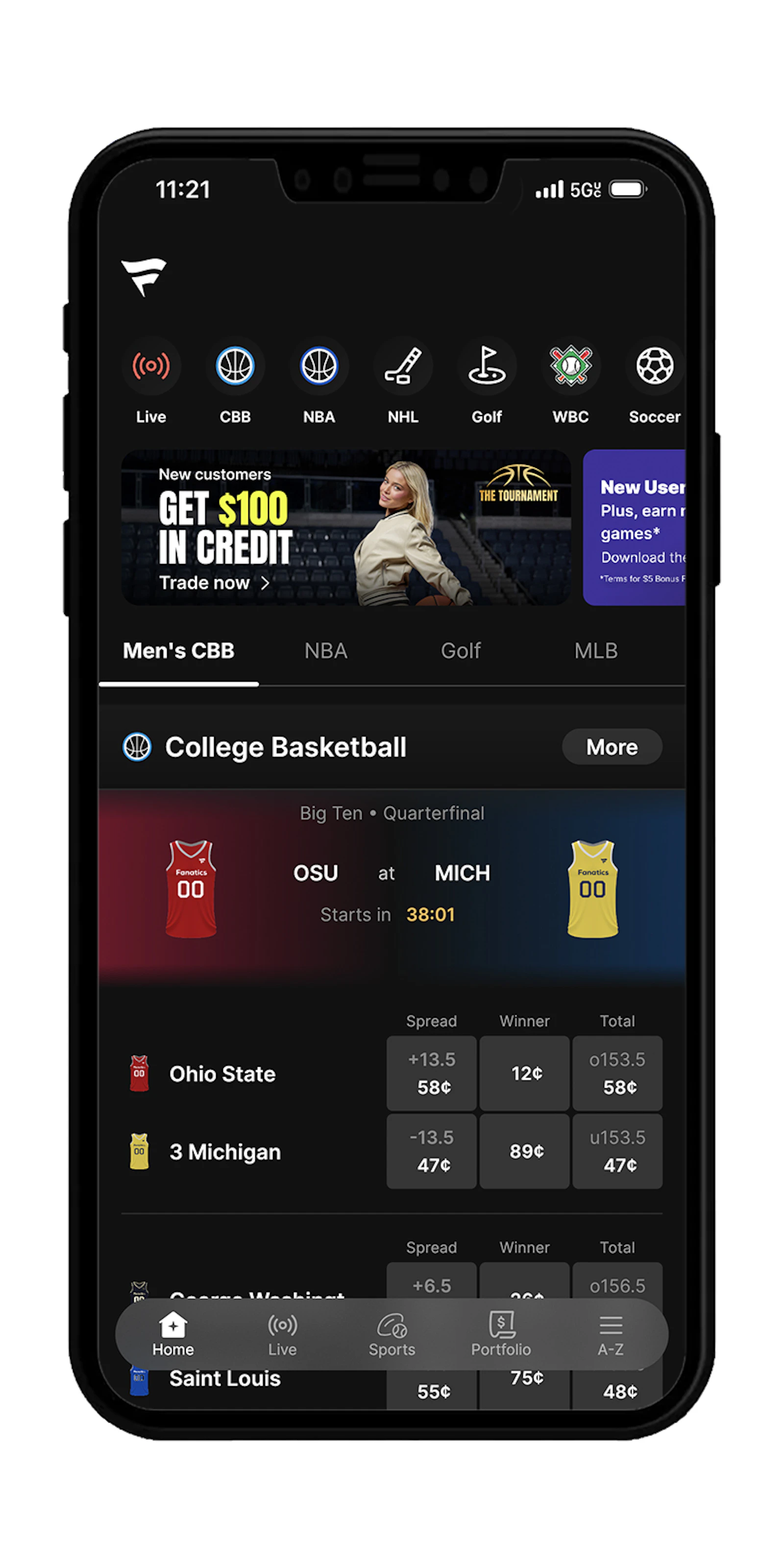 Sports betting on Fanatics Markets