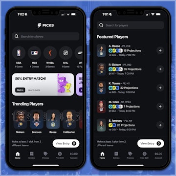 The Betr app home screen