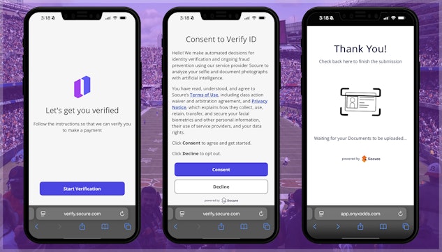 Verifying your identity with Onyx Odds