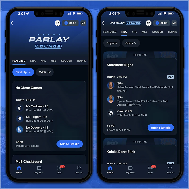 betting parlay online