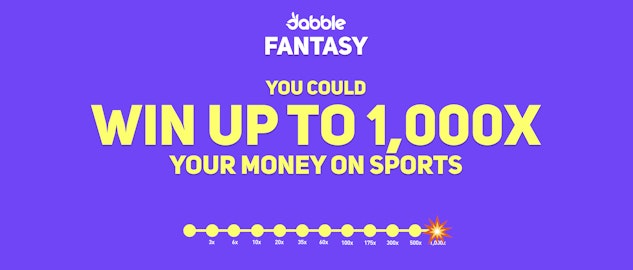 Win up to 1000x your wager on Dabble