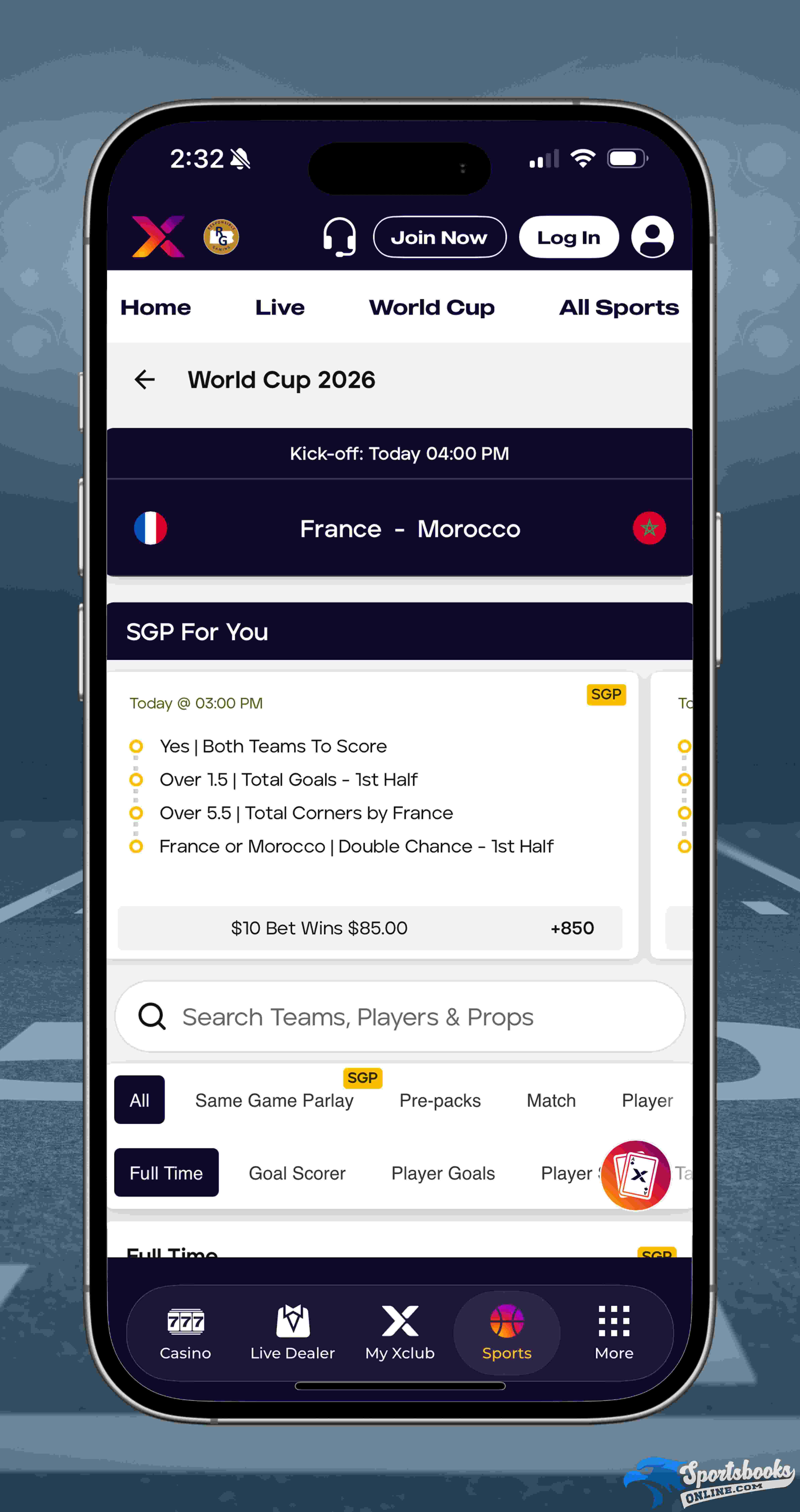 World Cup Betting on bet PARX
