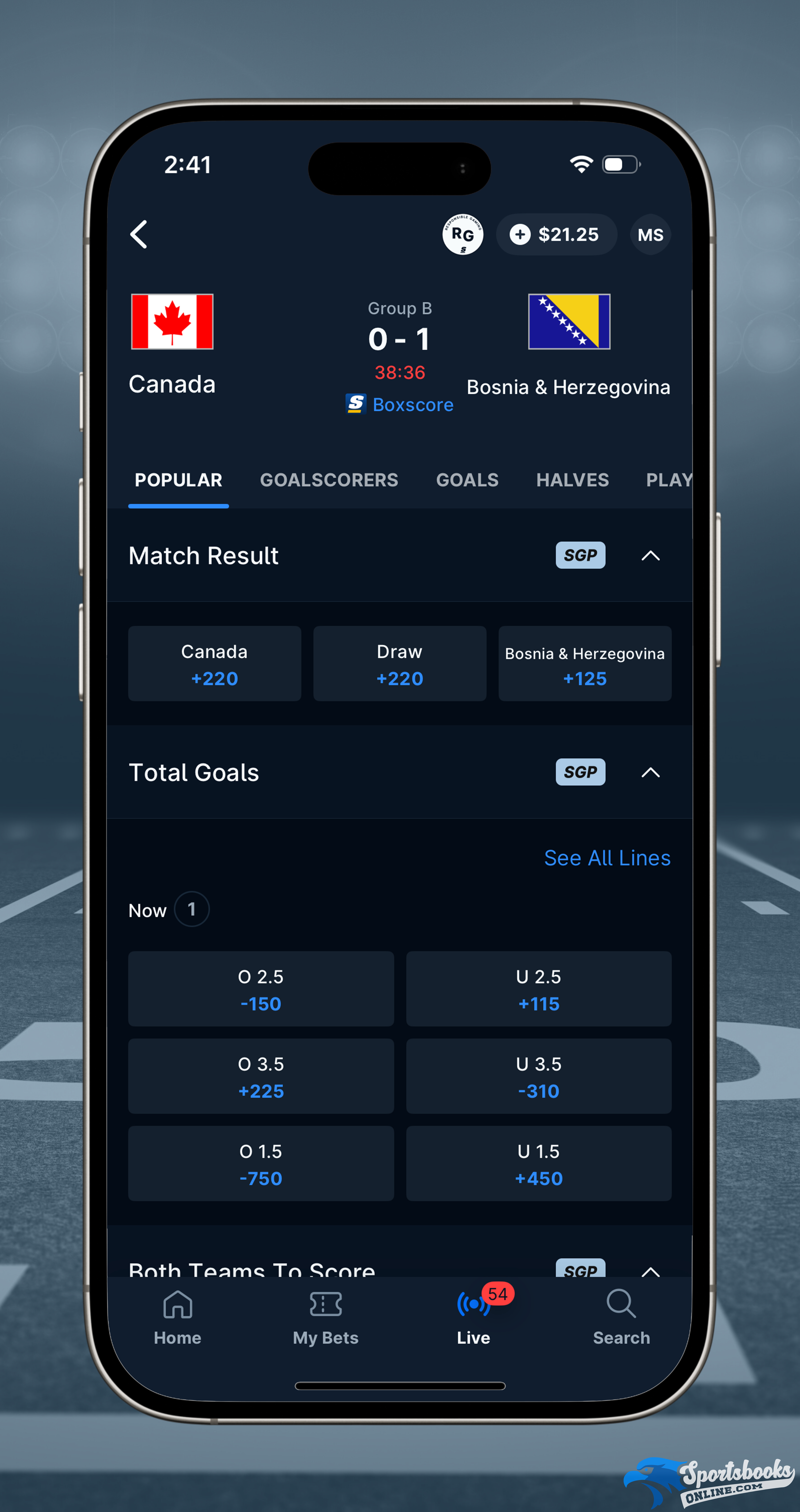 World Cup Live Betting on the ScoreBet
